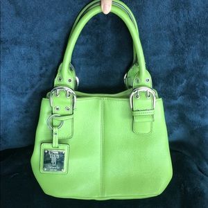 Tignanello Green Leather Handbag